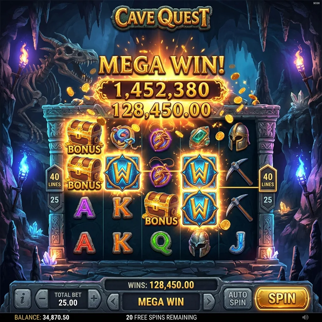 Слот Cave Quest с эпичными бонусами