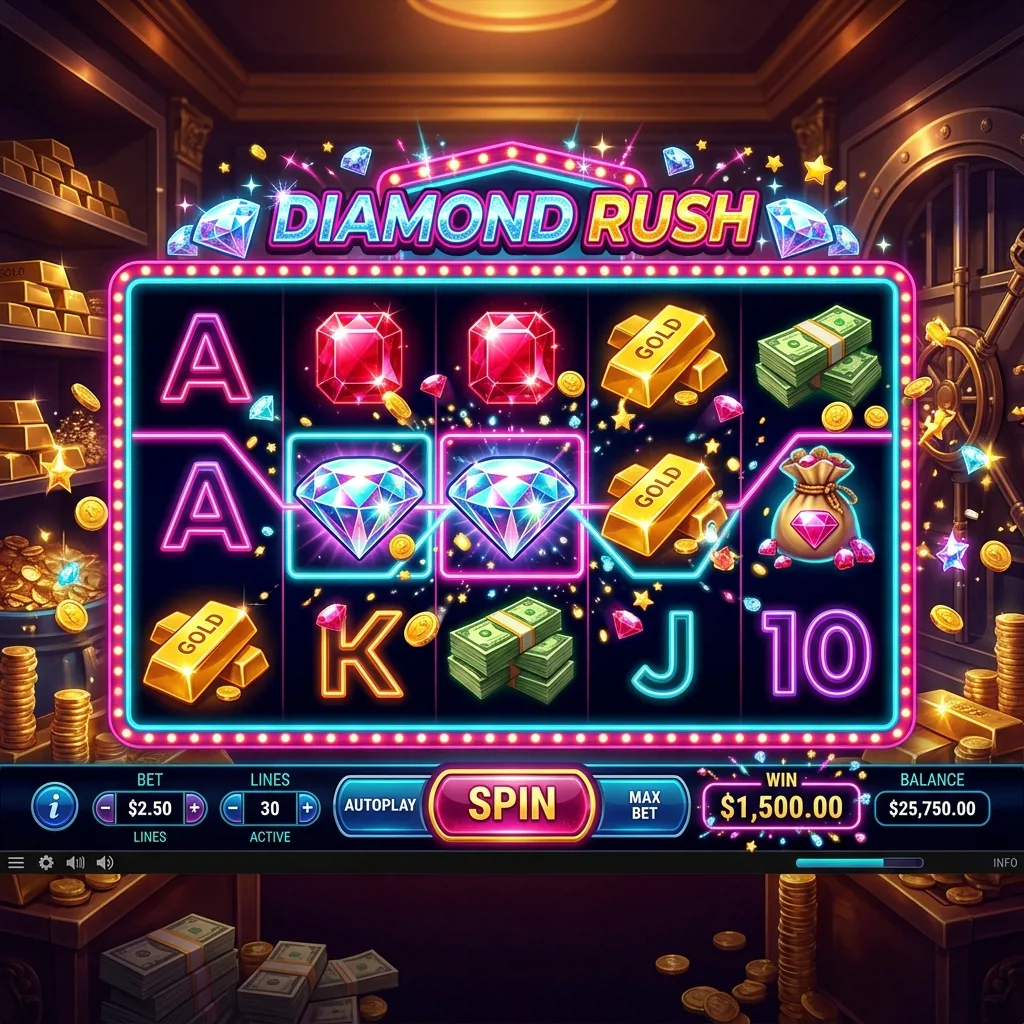 Слот Diamond Rush с высоким возвратом