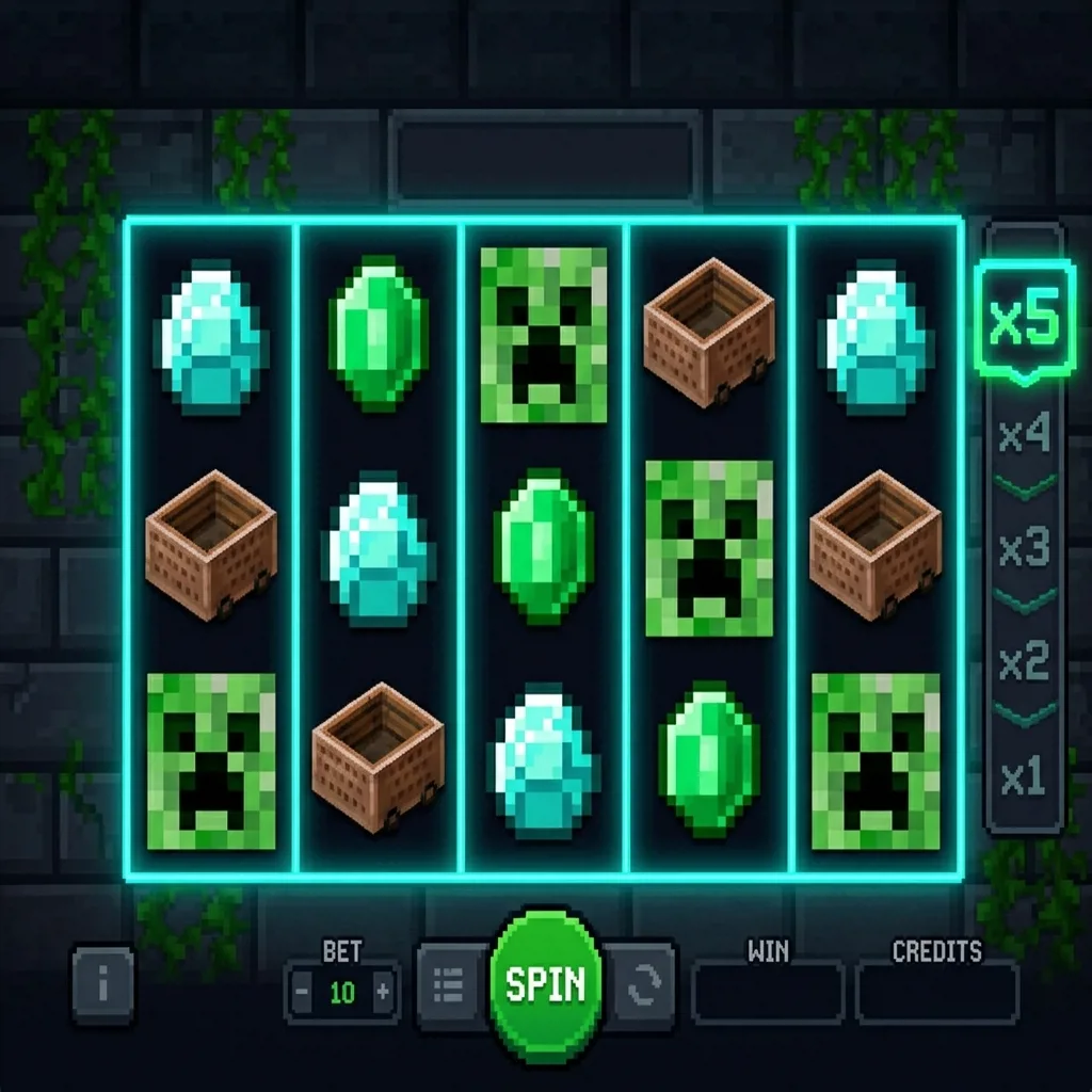 Слот Emerald Mine с изумрудными символами и множителями