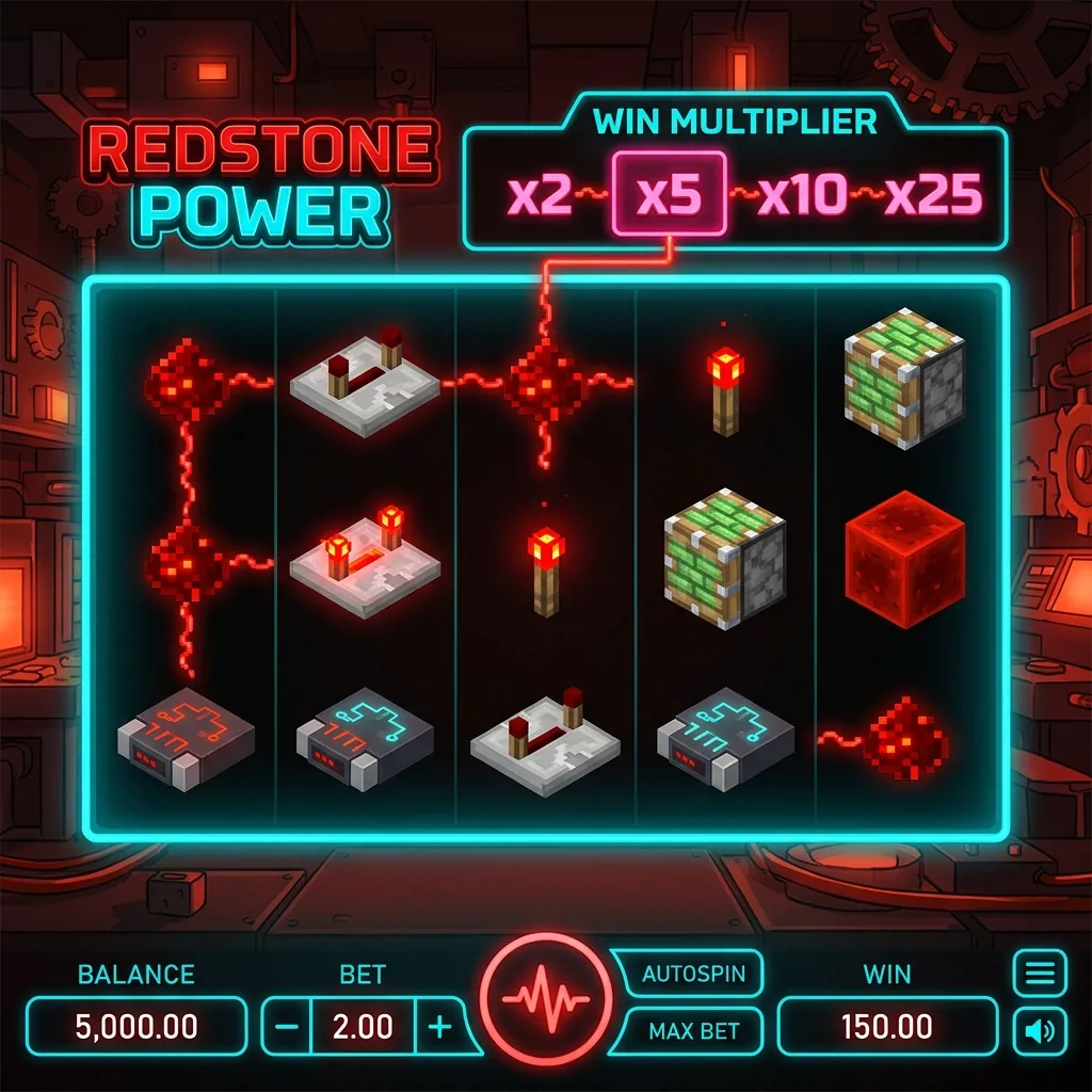 Слот Redstone Power с механикой множителей