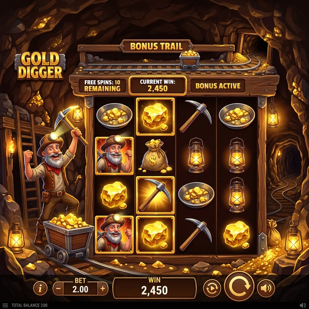 Слот Gold Digger с бонусными раундами