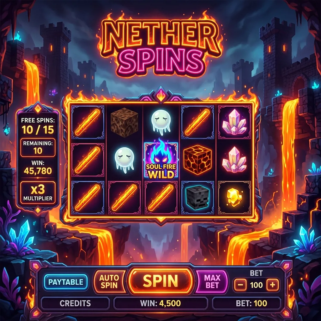 Слот Nether Spins с бонусными фриспинами